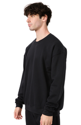 Royal Apparel 3040 Unisex Fashion Fleece Oversize Crew Sweatshirt - Black