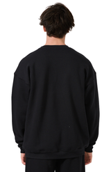 Royal Apparel 3040 Unisex Fashion Fleece Oversize Crew Sweatshirt - Black