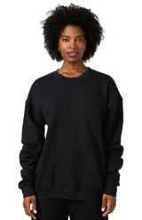 Royal Apparel 3040 Unisex Fashion Fleece Oversize Crew Sweatshirt - Black