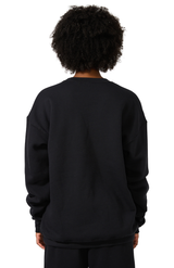 Royal Apparel 3040 Unisex Fashion Fleece Oversize Crew Sweatshirt - Black
