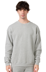 Royal Apparel 3040 Unisex Fashion Fleece Oversize Crew Sweatshirt - Heather Grey