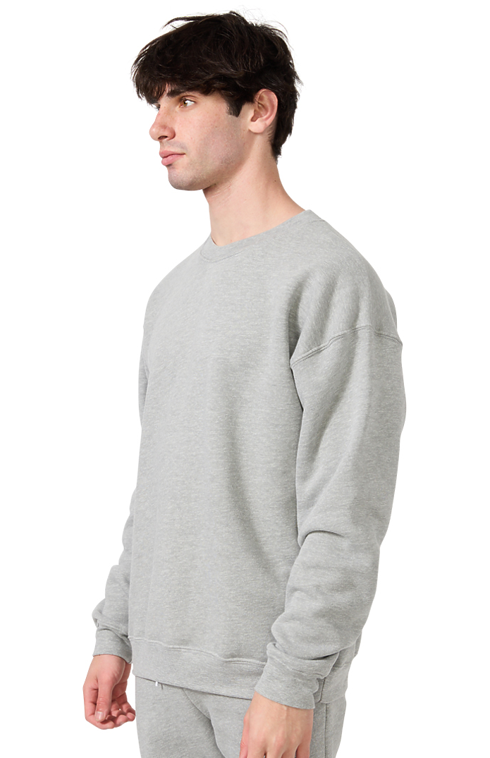 Royal Apparel 3040 Unisex Fashion Fleece Oversize Crew Sweatshirt - Heather Grey