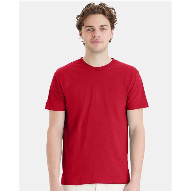 Hanes Perfect-T T-Shirt - Deep Red - Hanes 4980 Hanes Deep Red S