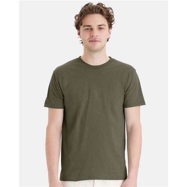 Hanes Perfect-T T-Shirt - Fatigue Green - Hanes 4980 Hanes