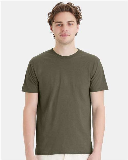 Hanes Perfect-T T-Shirt - Fatigue Green - Hanes 4980 Hanes