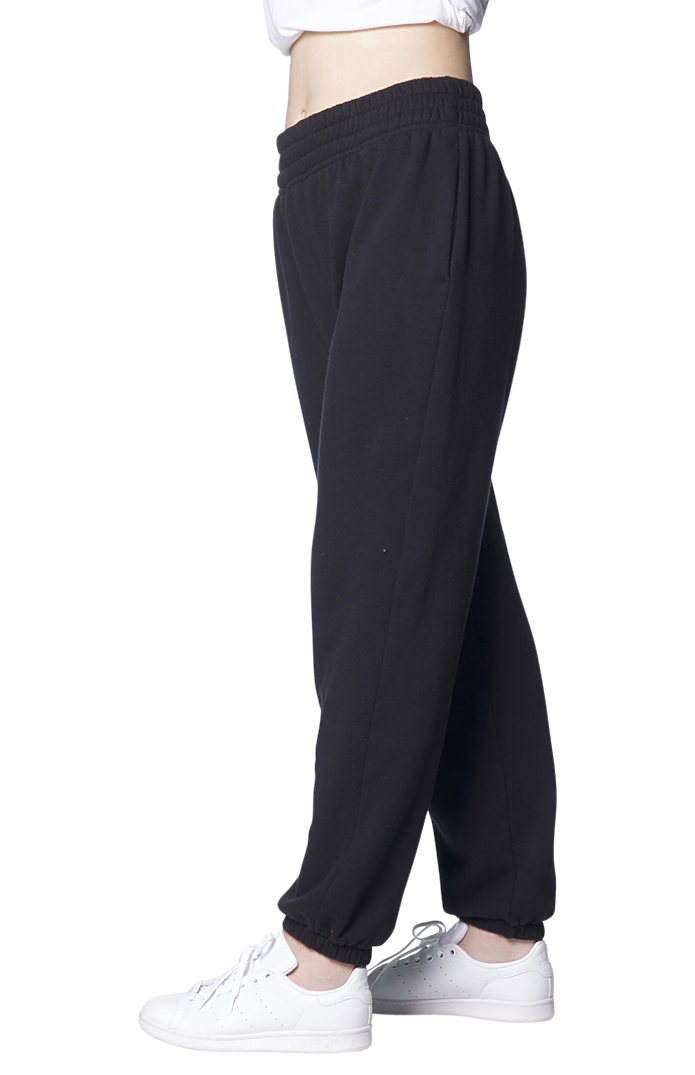 Royal Apparel 3054 Unisex Fashion Fleece Lounge Sweatpant - Black