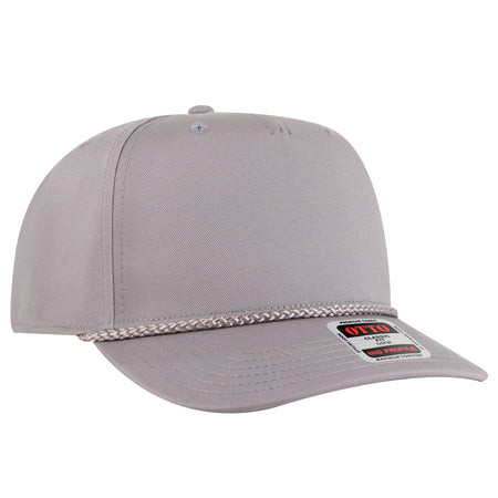 OTTO CAP 5 Panel Mid Profile Baseball Cap OTTO 31-2 Otto Cap 014 - Gray OSFM - Adult