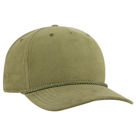 OTTO CAP 5 Panel Mid Profile Corduroy Baseball Cap OTTO 31-3 Otto Cap 021 - Ol. Green OSFM - Adult