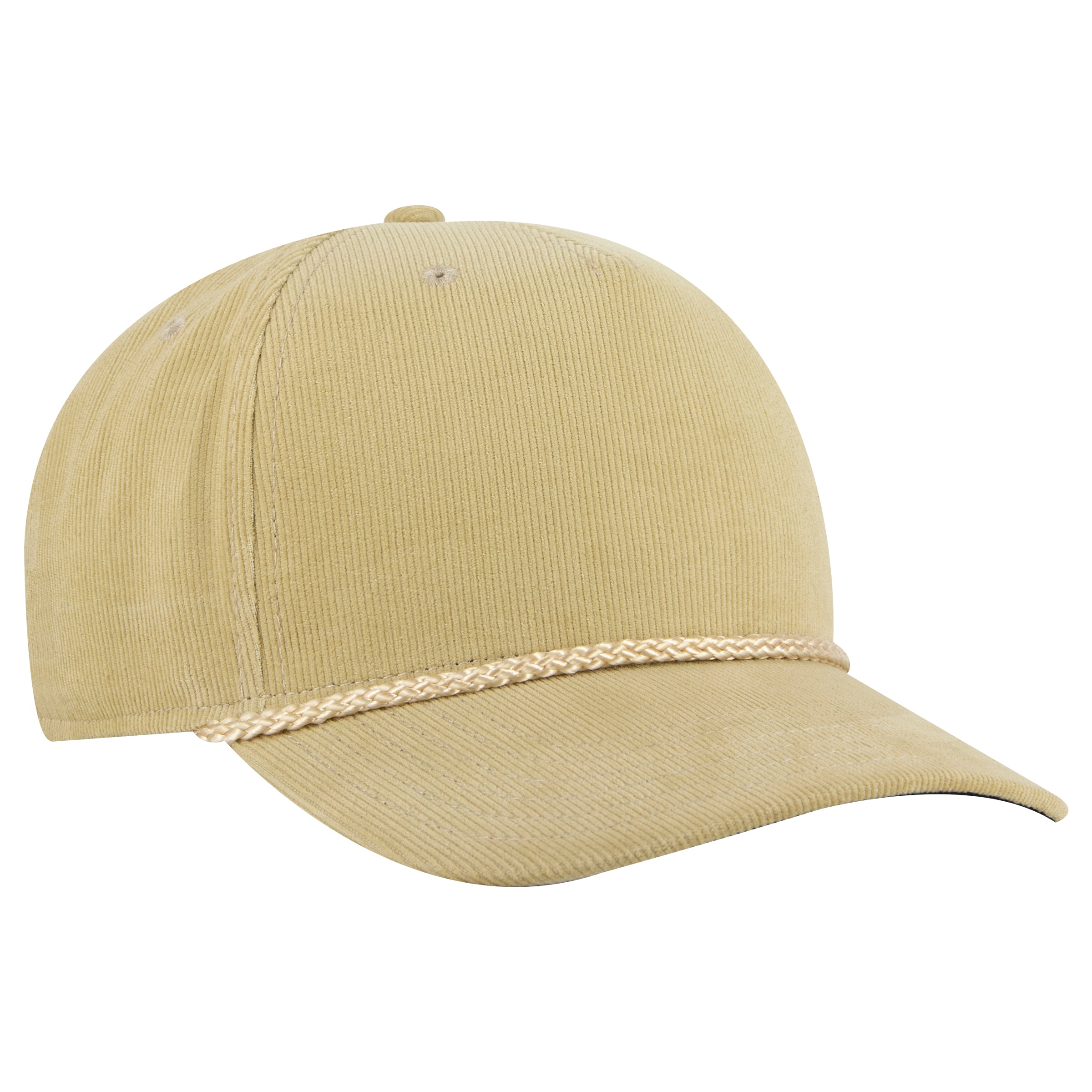 OTTO CAP 5 Panel Mid Profile Corduroy Baseball Cap OTTO 31-3 Otto Cap 032 - Khaki OSFM - Adult