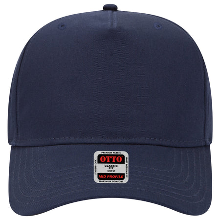 OTTO CAP 5 Panel Mid Profile Baseball Cap OTTO 31-538 Otto Cap 004 - Navy OSFM - Adult