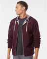 Independent Trading Co. Unisex Heathered French Terry Full-Zip Hooded Sweatshirt - Independent Trading Co. PRM90HTZ