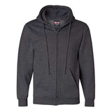 Bayside Unisex USA-Made Full-Zip Hooded Sweatshirt - Bayside 900 Bayside Charcoal Heather S