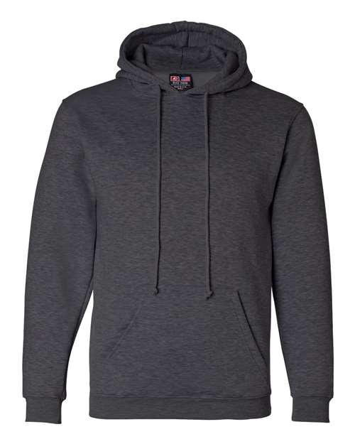 Bayside USA-Made Hooded Sweatshirt - Charcoal Heather - Bayside 960 Bayside Charcoal Heather S