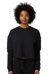 Royal Apparel 3112 Women's Fashion Fleece Crop - Black