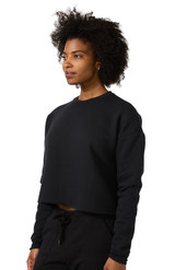 Royal Apparel 3112 Women's Fashion Fleece Crop - Black