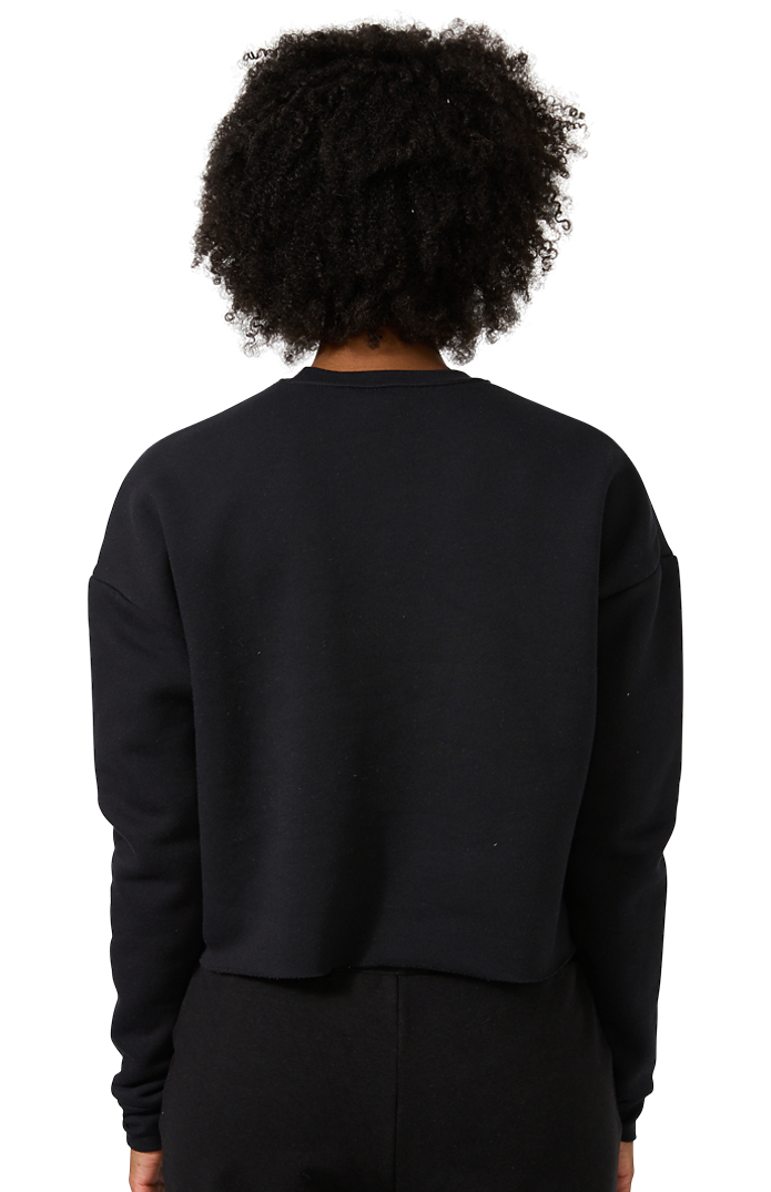 Royal Apparel 3112 Women's Fashion Fleece Crop - Black