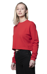 Royal Apparel 3112 Women's Fashion Fleece Crop - Red