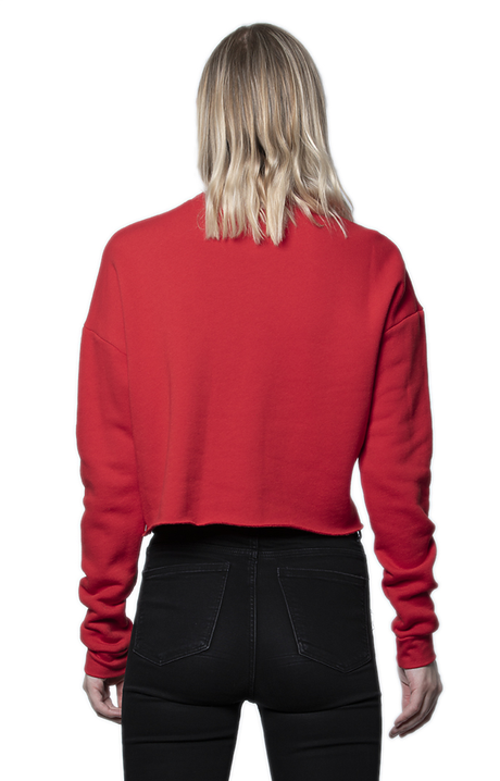 Royal Apparel 3112 Women's Fashion Fleece Crop - Red