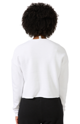 Royal Apparel 3112 Women's Fashion Fleece Crop - White