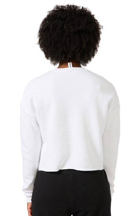 Royal Apparel 3112 Women's Fashion Fleece Crop - White