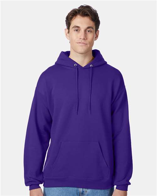 Hanes Ecosmart® Hooded Sweatshirt - Purple - Hanes P170 Hanes Purple S