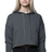 Royal Apparel 3118 Women's Fashion Fleece Crop Hoodie - Asphalt