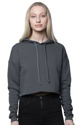 Royal Apparel 3118 Women's Fashion Fleece Crop Hoodie - Asphalt