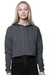 Royal Apparel 3118 Women's Fashion Fleece Crop Hoodie - Asphalt
