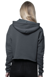 Royal Apparel 3118 Women's Fashion Fleece Crop Hoodie - Asphalt