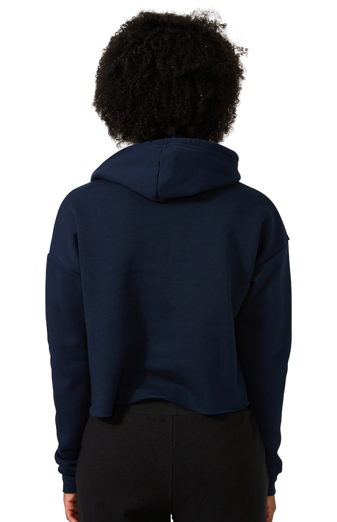 Royal Apparel 3118 Women's Fashion Fleece Crop Hoodie - Navy