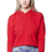 Royal Apparel 3118 Women's Fashion Fleece Crop Hoodie - Red