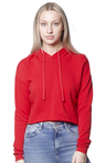 Royal Apparel 3118 Women's Fashion Fleece Crop Hoodie - Red