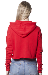 Royal Apparel 3118 Women's Fashion Fleece Crop Hoodie - Red