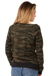 Royal Apparel 3120CMO Women's Camo Fleece Raglan Sweatshirt - Camo