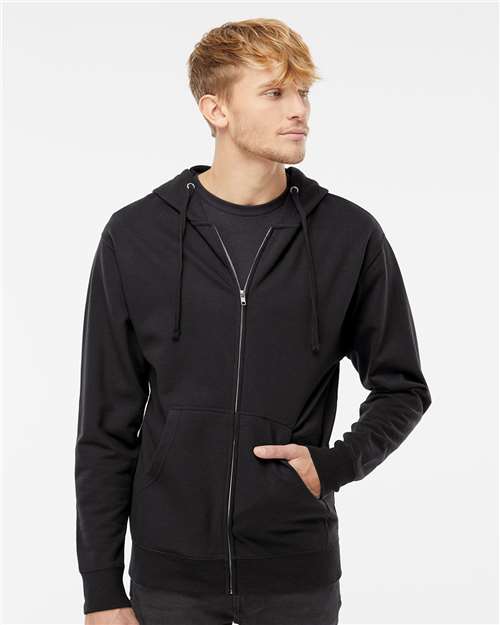 Independent Trading Co. Midweight Full-Zip Hooded Sweatshirt - Black - Independent Trading Co. SS4500Z Independent Trading Co.