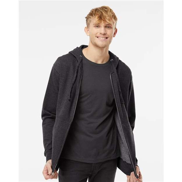 Independent Trading Co. Midweight Full-Zip Hooded Sweatshirt - Charcoal Heather - Independent Trading Co. SS4500Z Independent Trading Co. Charcoal Heather XS