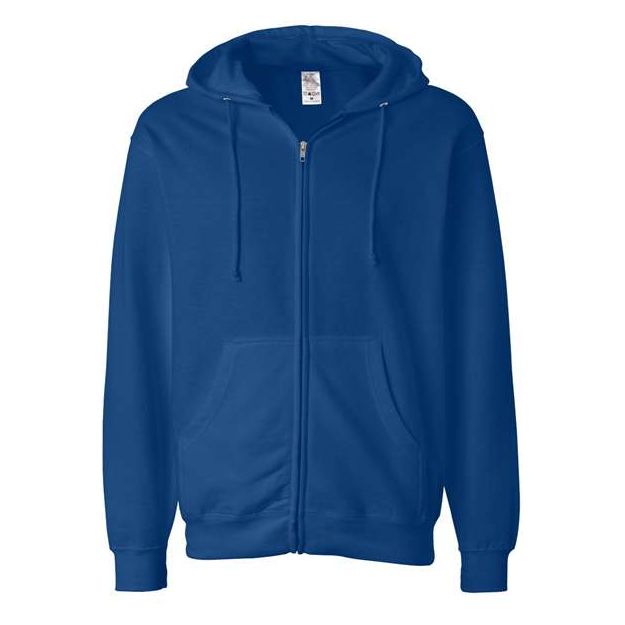 Independent Trading Co. Midweight Full-Zip Hooded Sweatshirt - Royal - Independent Trading Co. SS4500Z Independent Trading Co. Royal XS