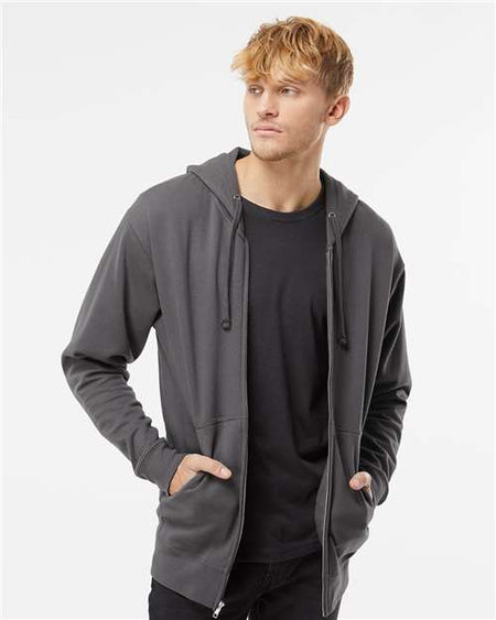 Independent Trading Co. Midweight Full-Zip Hooded Sweatshirt - Charcoal - Independent Trading Co. SS4500Z Independent Trading Co.