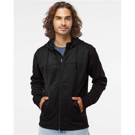 Independent Trading Co. Poly-Tech Full-Zip Hooded Sweatshirt - Independent Trading Co. EXP80PTZ Independent Trading Co. Black XS