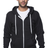 Royal Apparel 3150 Unisex Fashion Fleece Zip Hoodie - Black