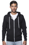 Royal Apparel 3150 Unisex Fashion Fleece Zip Hoodie - Black