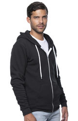 Royal Apparel 3150 Unisex Fashion Fleece Zip Hoodie - Black
