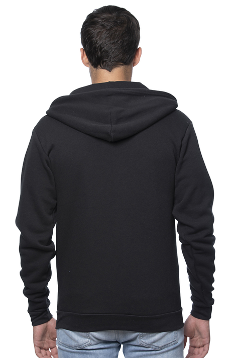 Royal Apparel 3150 Unisex Fashion Fleece Zip Hoodie - Black