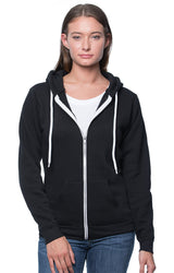 Royal Apparel 3150 Unisex Fashion Fleece Zip Hoodie - Black