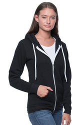Royal Apparel 3150 Unisex Fashion Fleece Zip Hoodie - Black