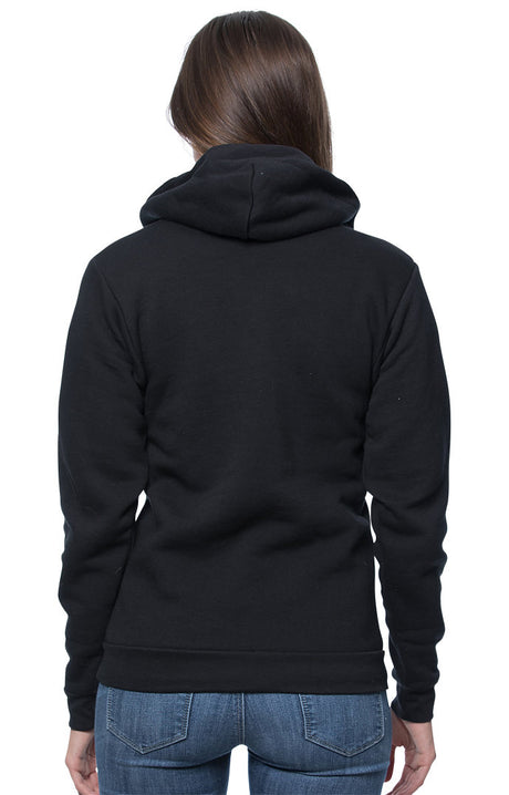 Royal Apparel 3150 Unisex Fashion Fleece Zip Hoodie - Black