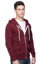 Royal Apparel 3150 Unisex Fashion Fleece Zip Hoodie - Burgundy
