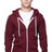 Royal Apparel 3150 Unisex Fashion Fleece Zip Hoodie - Burgundy