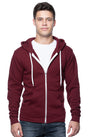 Royal Apparel 3150 Unisex Fashion Fleece Zip Hoodie - Burgundy
