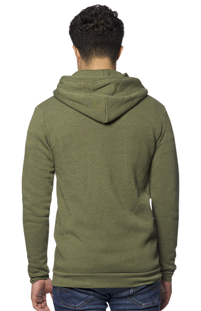 Royal Apparel 3150 Unisex Fashion Fleece Zip Hoodie - Heather Army